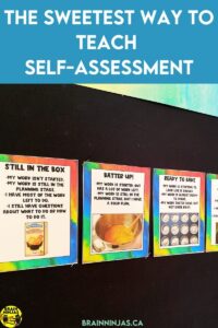 A set of colourful cupcake posters hang on a classroom wall to show students the progression of quality work. Teach students to self-assess with this rubric that helps take the burden of feedback off your teacher shoulders and helps students truly understand the quality of their work.